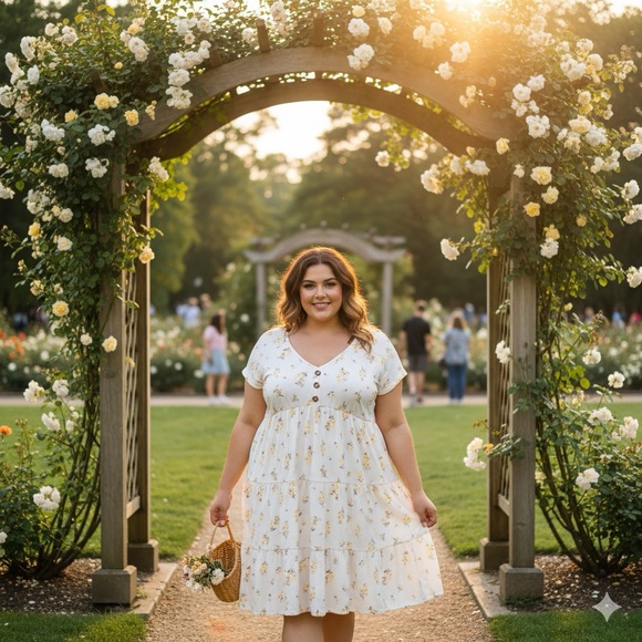 Derek Heart Dresses & Skirts - Derek Heart Cream Floral Dress 🌼